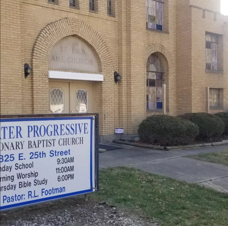 Signage in front of a building